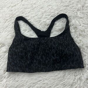 Lululemon Wunder Train Bra *Medium Support, C/D Cup Leopard Camo Deep Coal Multi